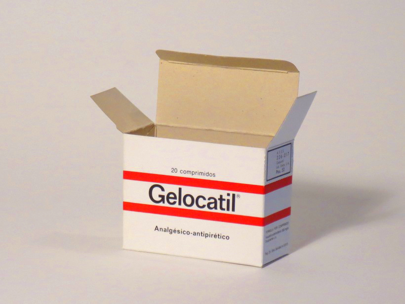 Caja de Gelocatil, 1973.