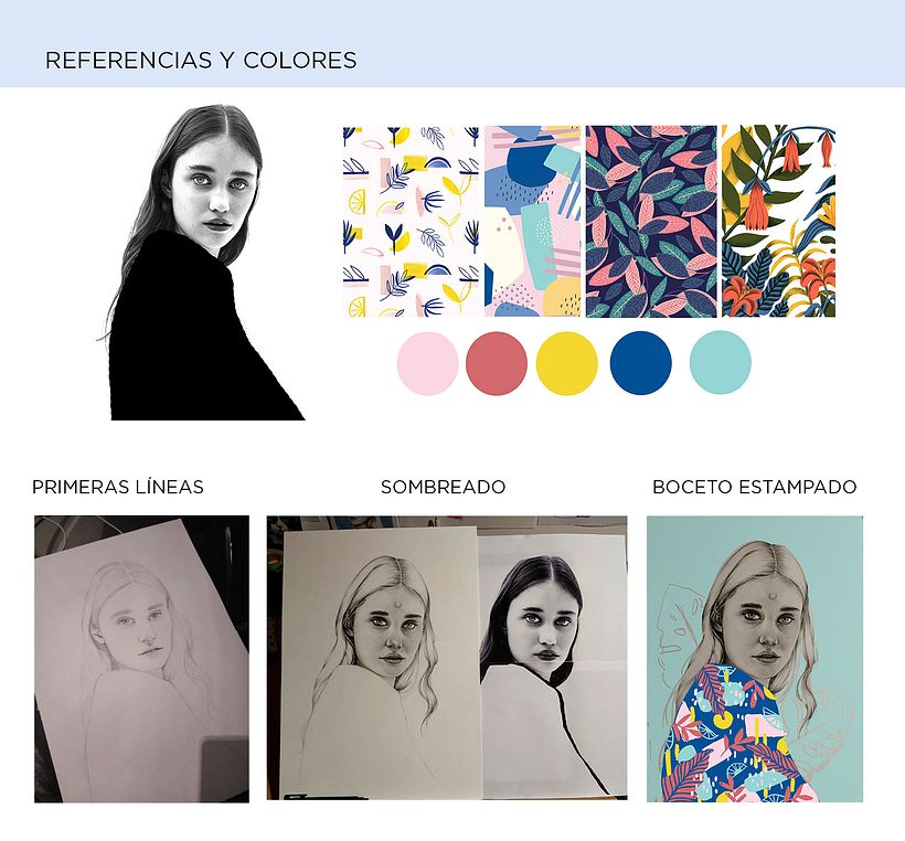 Mi Proyecto del curso: Retrato con lápiz, técnicas de color y Photoshop 1