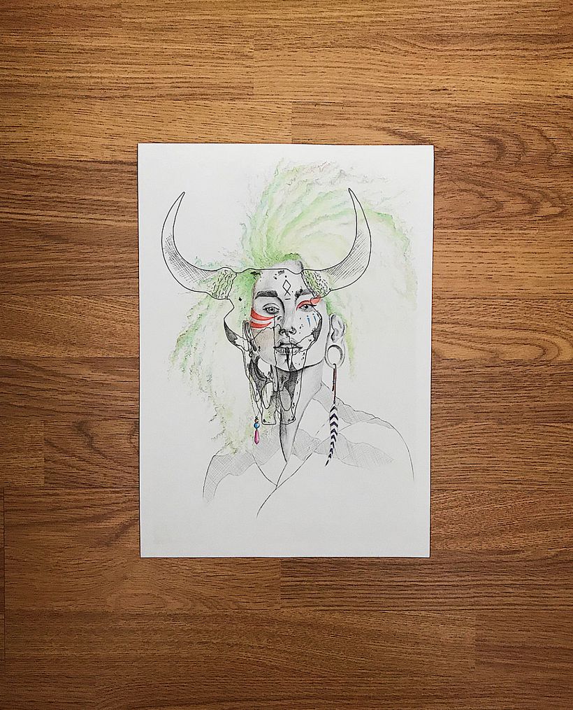 "Emerald" - Ilustração tradicional