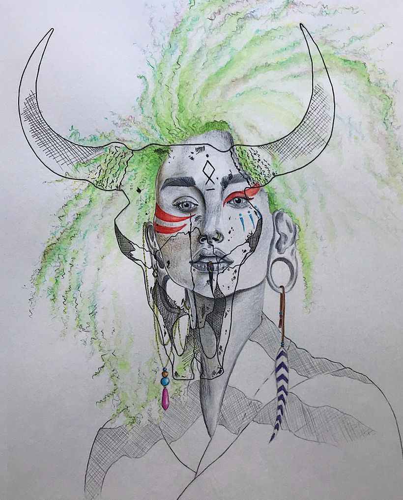 "Emerald" - Ilustração tradicional