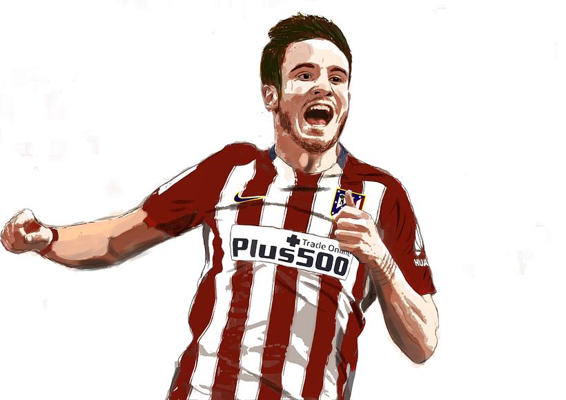 Retrato digital Saul Ñíguez. -1