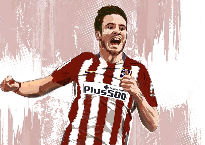 Retrato digital Saul Ñíguez. 0