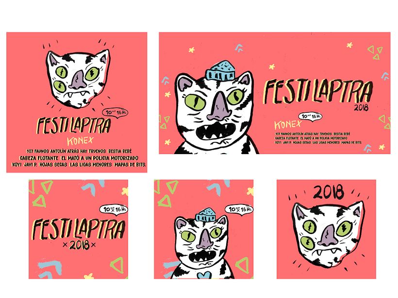 Diseño de una identidad visual con ilustración FESTILAPTRA  3