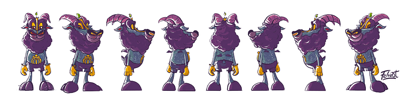 Mi Proyecto del curso:  Aleister Bafomet de Pagan-oh´s (Diseño e ilustración de personajes increíbles) 8