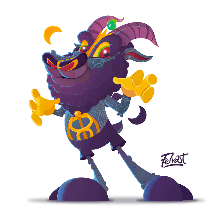 Mi Proyecto del curso:  Aleister Bafomet de Pagan-oh´s (Diseño e ilustración de personajes increíbles) 20