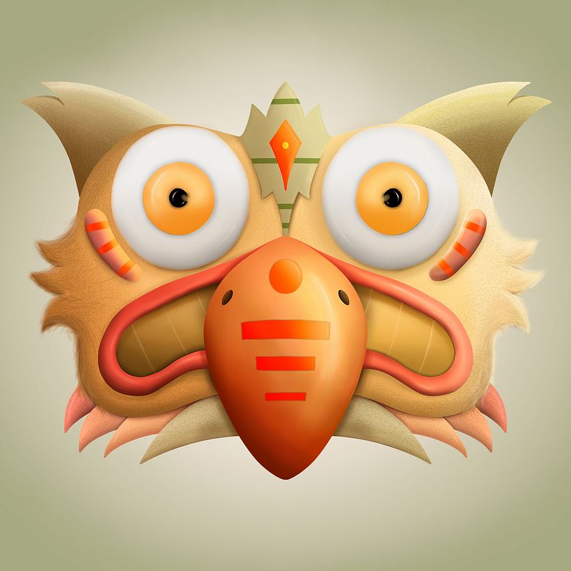 Primera ilustración con procreate - Totem indio 4