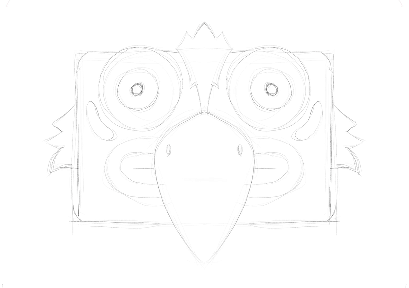Primera ilustración con procreate - Totem indio 1