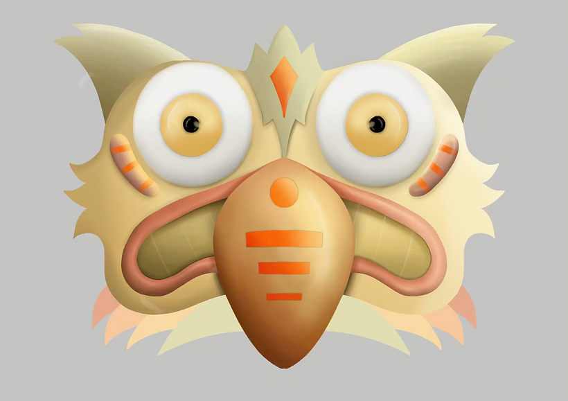Primera ilustración con procreate - Totem indio 3