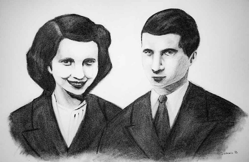 Retrato a partir de una foto antigua con lápiz de grafito 0