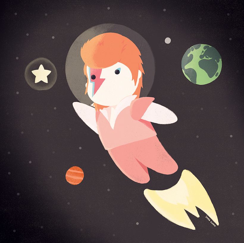 La comunidad Domestika homenajea a David Bowie con diversas técnicas  5