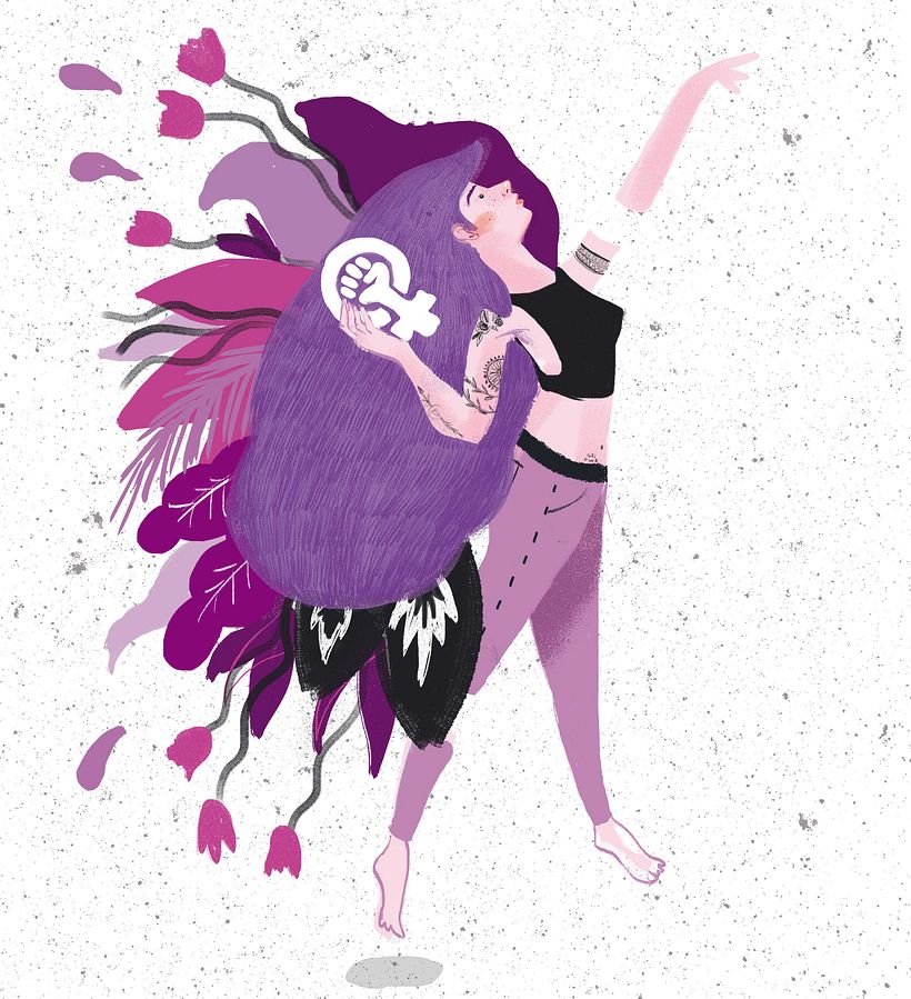 Woman power - Ilustración tradicional