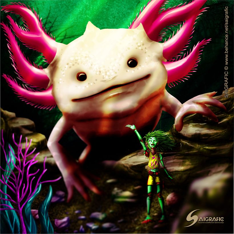 Mi amigo Ajolote (MoGraph, Ilustración 1