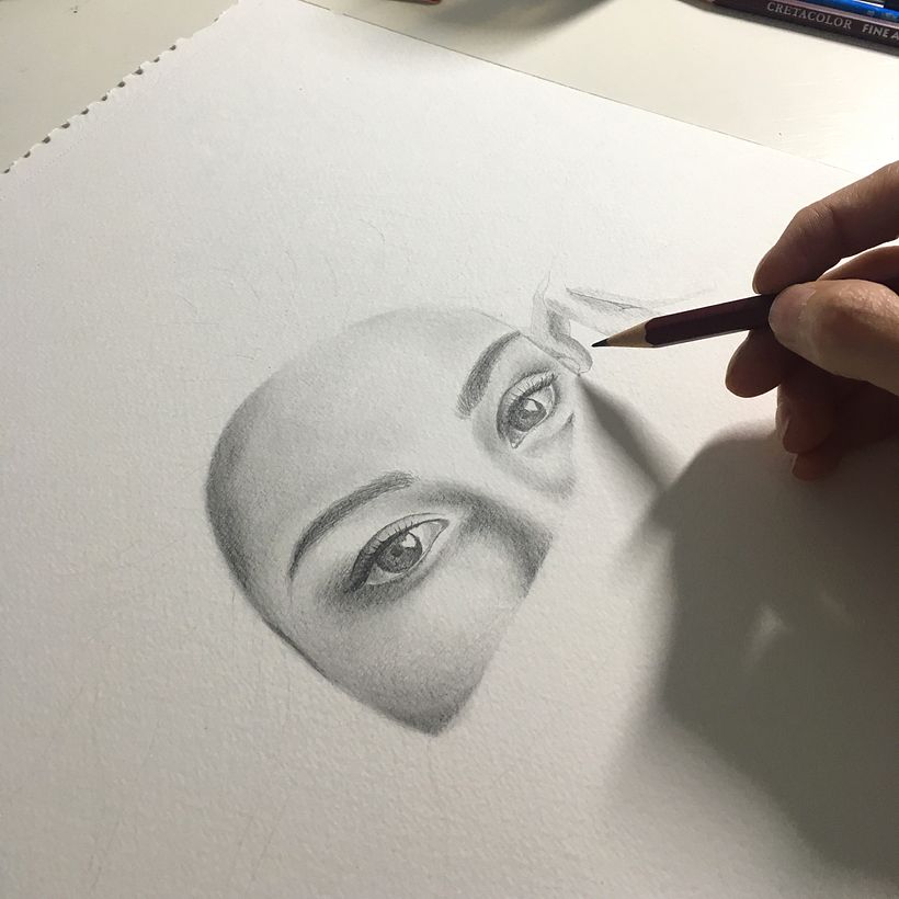 Mi Proyecto del curso: Retrato con lápiz, técnicas de color y Photoshop 1