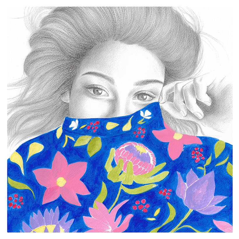 Mi Proyecto del curso: Retrato con lápiz, técnicas de color y Photoshop 5