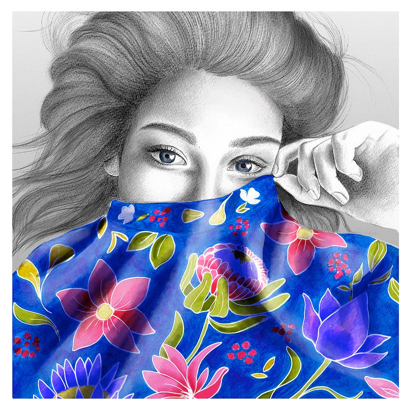 Mi Proyecto del curso: Retrato con lápiz, técnicas de color y Photoshop 11