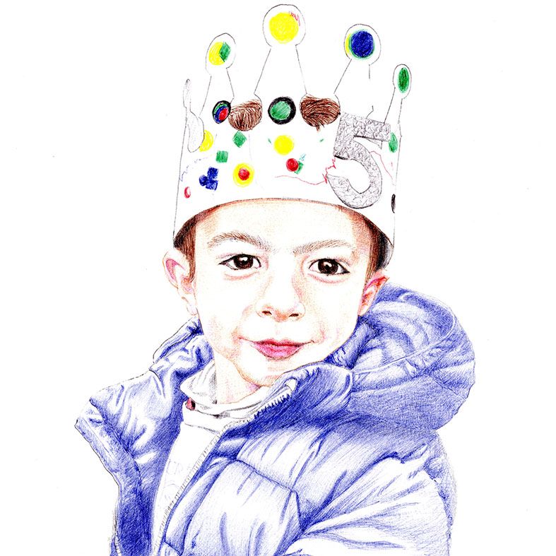 Retratos con boligrafo a color 0