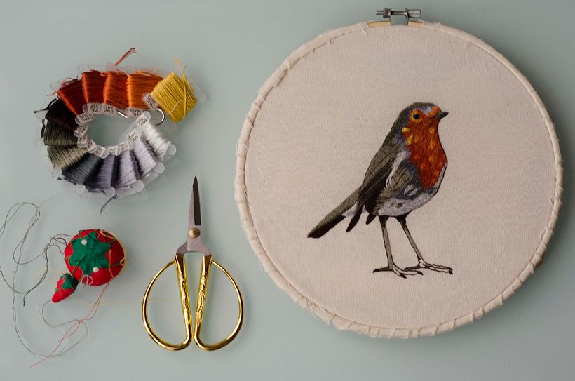 Mi Proyecto del curso: Pintar con hilo: técnicas de ilustración textil - Stickerei