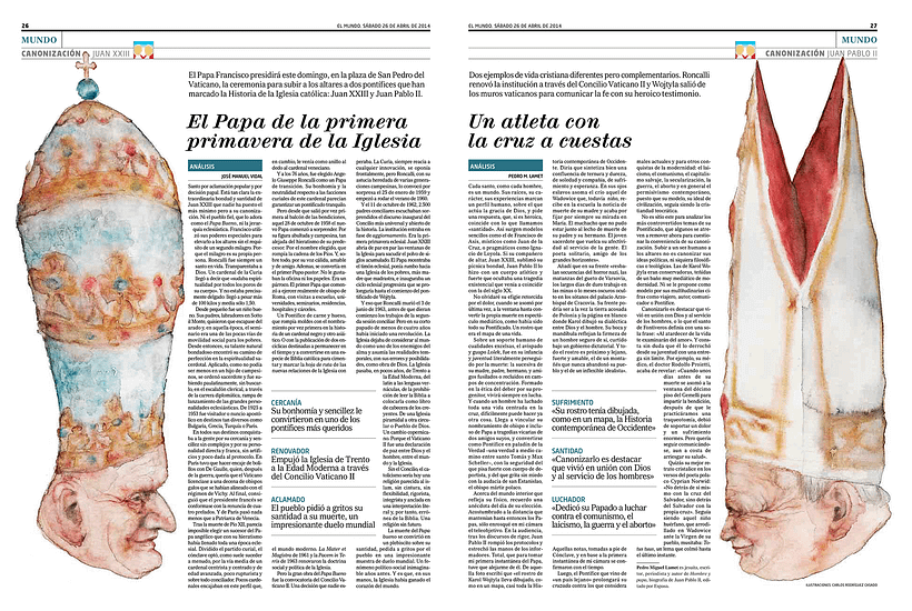 Juan XXIII y Juan Pablo II (26/04/2014)