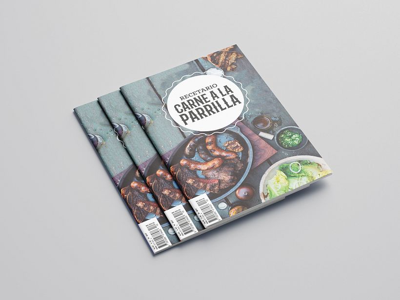 Recetario Carne a la Parrilla - Desain Editorial