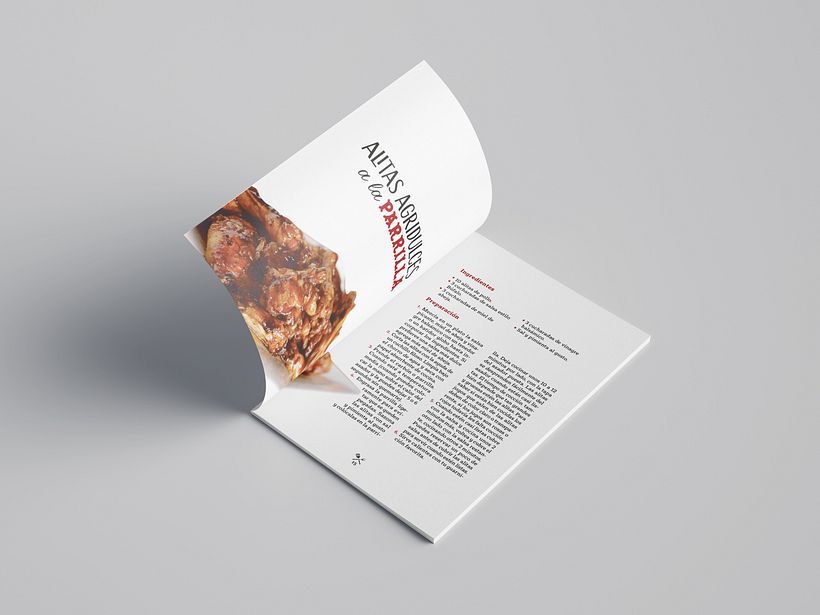 Recetario Carne a la Parrilla - Desain Editorial