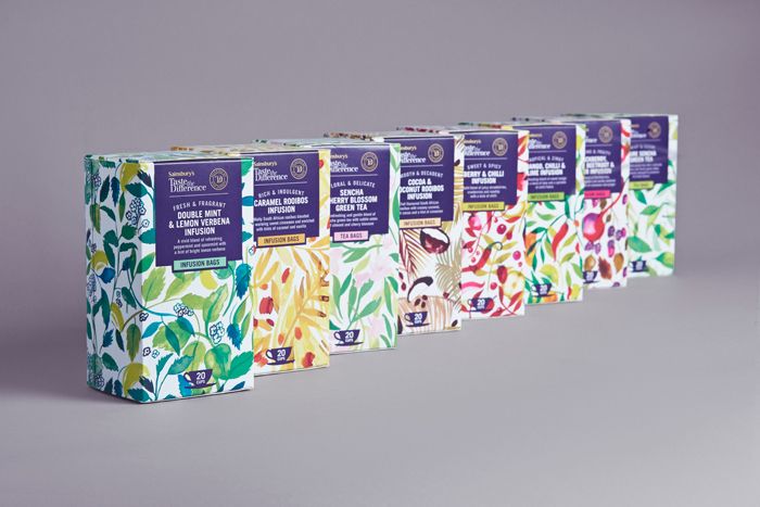 Diseño de estampados para packaging de té 1
