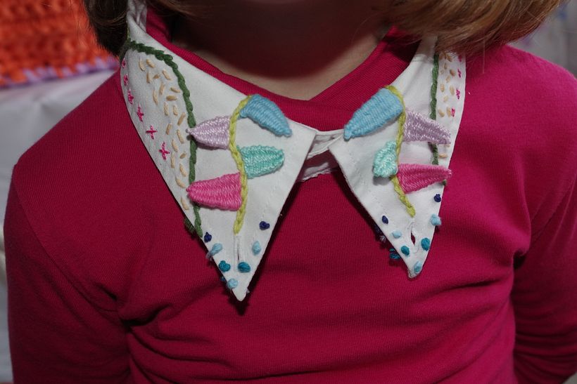 Mi Proyecto del curso: Técnicas básicas de bordado: cuello reciclado  0