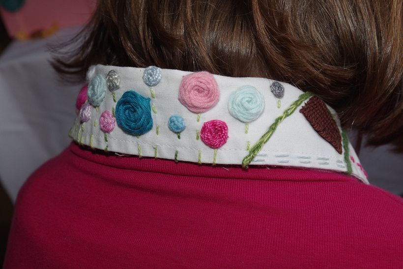 Mi Proyecto del curso: Técnicas básicas de bordado: cuello reciclado  1