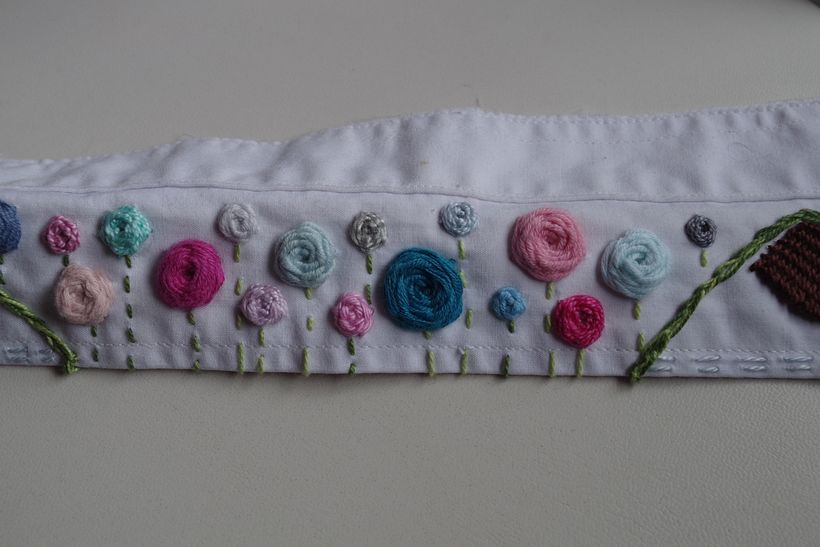 Mi Proyecto del curso: Técnicas básicas de bordado: cuello reciclado  2