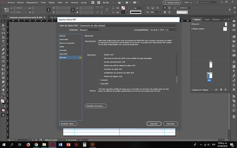 Problemas exportar PDF 1