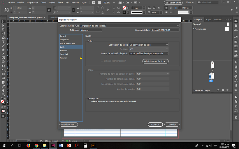 Problemas exportar PDF 2