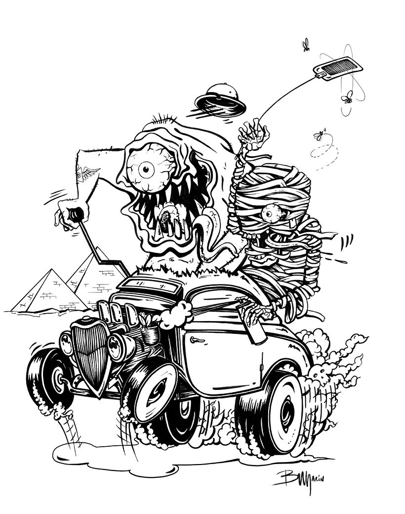 WEIRDO MUMMY - Tradycyjna ilustracja