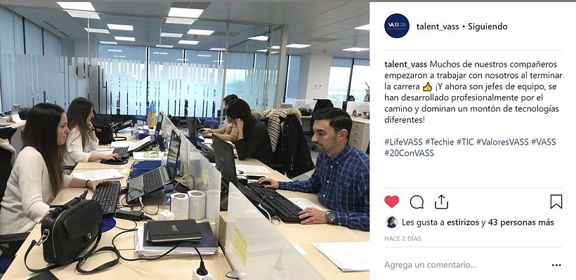Instagram Grupo VASS 1