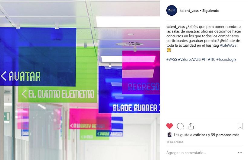 Instagram Grupo VASS 3