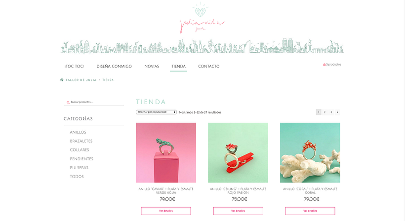 Tienda online diseño de Joyas, JuliaVila Jewels 1