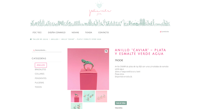 Tienda online diseño de Joyas, JuliaVila Jewels 2