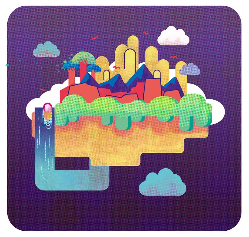 Ilustración vectorial: Oko's Island  3