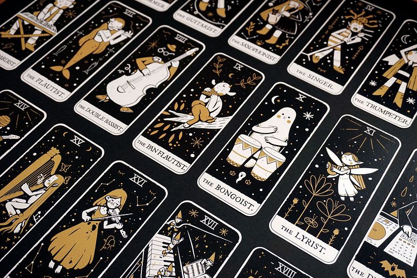 TAROT en clave de sol - Ilustración tradicional