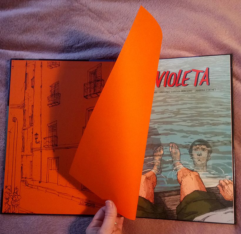 EL VIOLETA, una Novela Gráfica- Drakul editorial. 2018. - Traditional illustration
