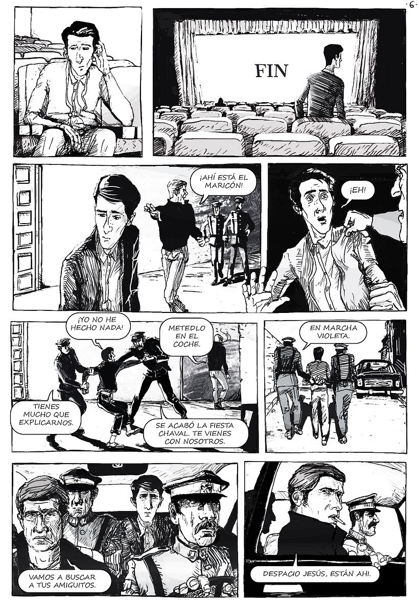 EL VIOLETA, una Novela Gráfica- Drakul editorial. 2018. - Traditional illustration