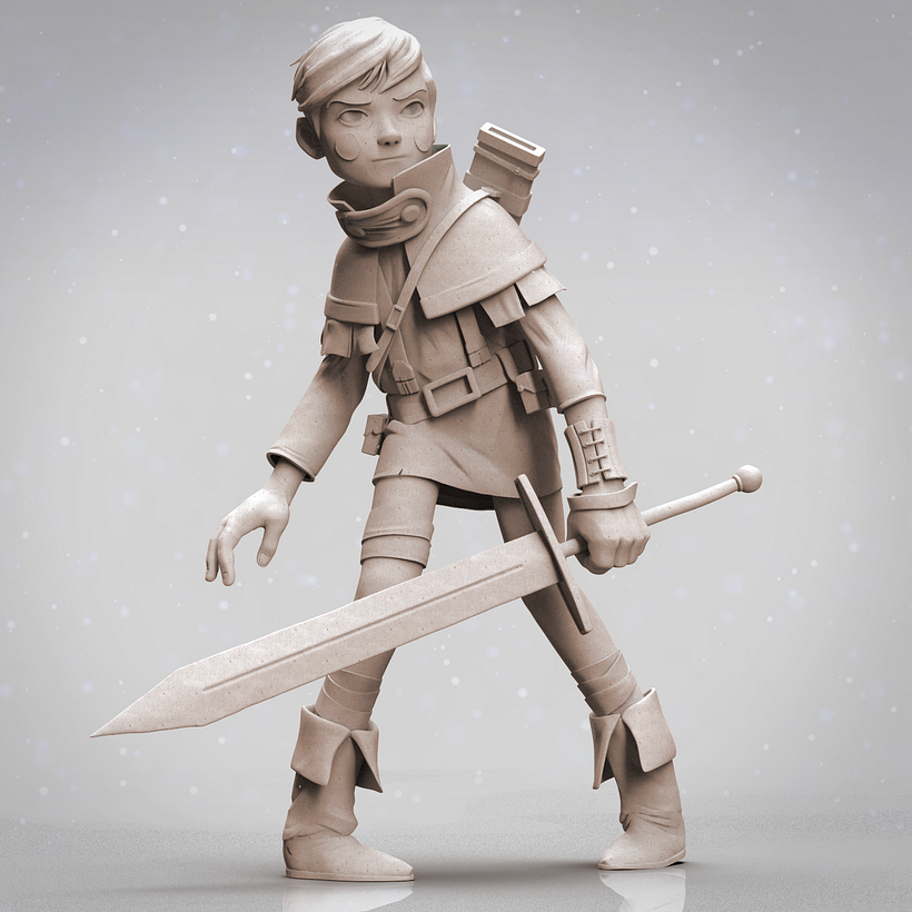 Sculpt of a Jake Wyatt character  3
