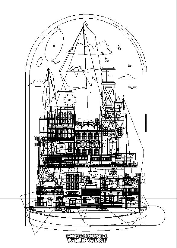 WILD WEST. MICROMUNDO. Mi Proyecto del curso: Ilustración corporativa: Guía de Estilo vectorial - Ilustración tradicional
