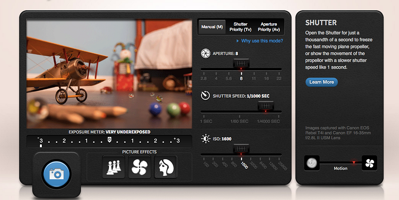 Simuladores fotográficos para iniciarte con tu cámara digital 1