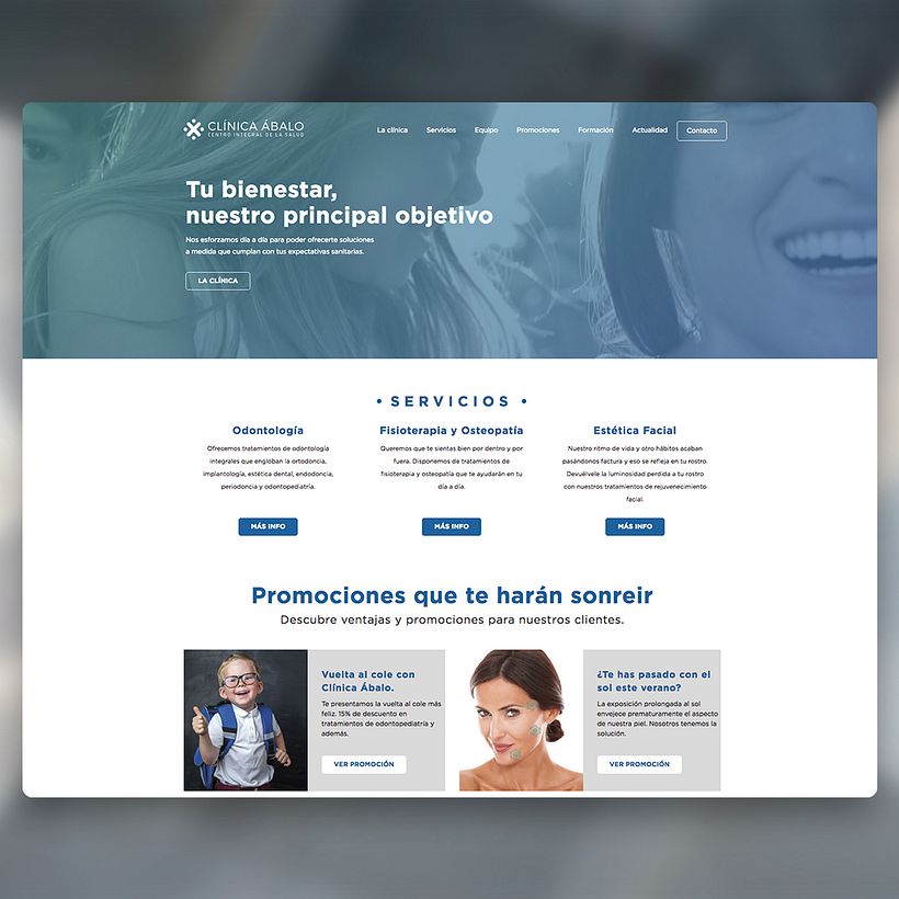 Clínica Ábalo · Web corporativa 1
