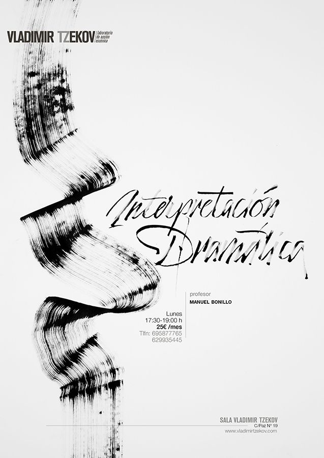 Cartelería para Laboratorio de acción escénica Vladimir Txecov 1