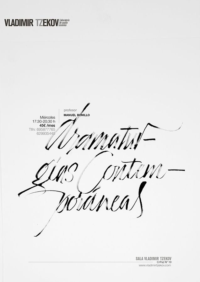 Cartelería para Laboratorio de acción escénica Vladimir Txecov 2