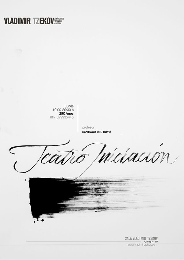 Cartelería para Laboratorio de acción escénica Vladimir Txecov 6