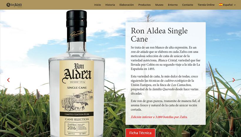 Destilerias Aldea, S.L. - Sitio Web  3