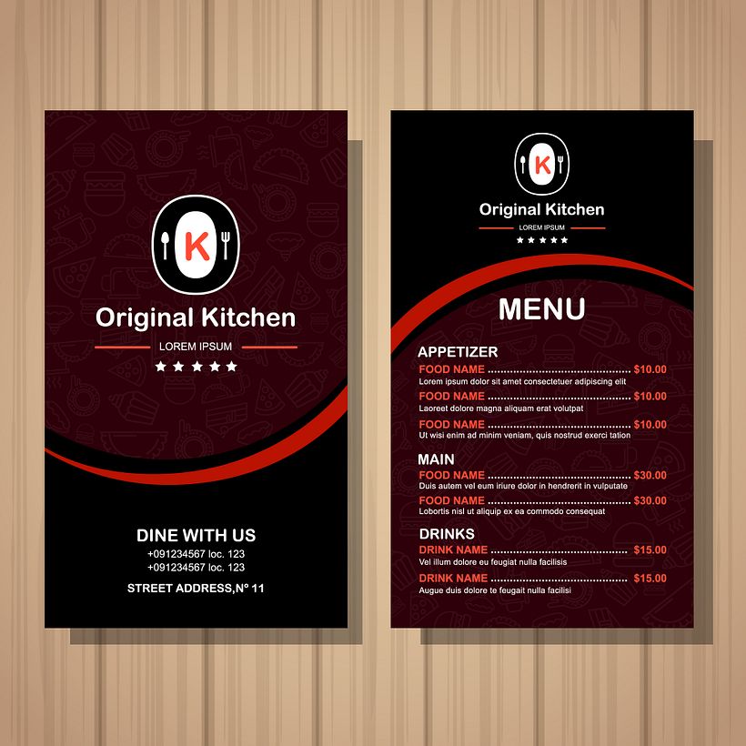 Restaurant: Flyer & menu 4