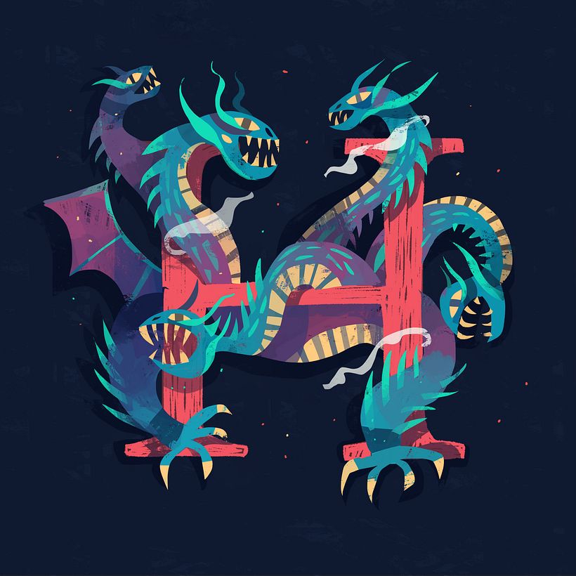 Chaaya Prabhat, ilustrando un nuevo alfabeto con animales mitológicos 5