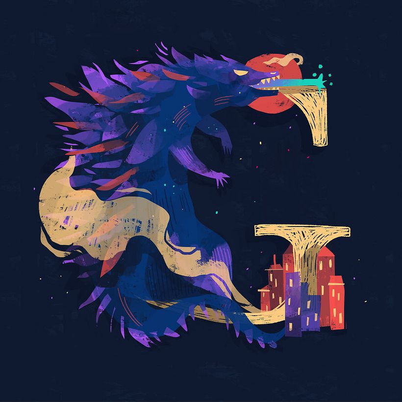 Chaaya Prabhat, ilustrando un nuevo alfabeto con animales mitológicos 10
